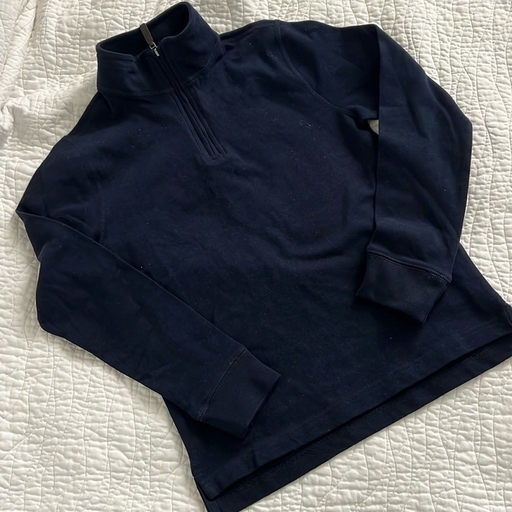 Crewcuts Factory Boys' sueded half-zip popover sweatshirt in Navy